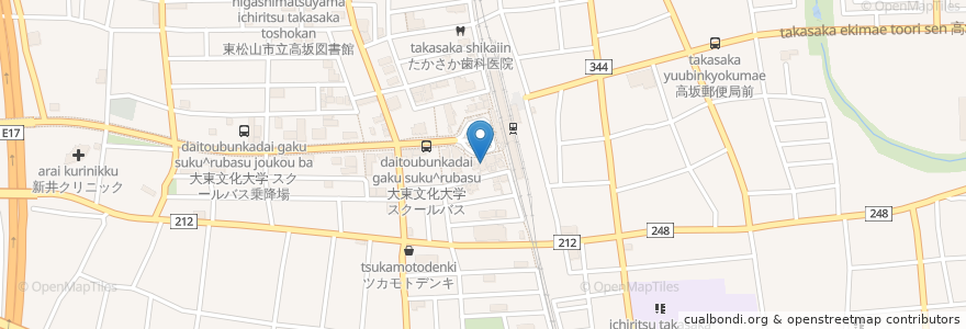 Mapa de ubicacion de マクドナルド en Japonya, 埼玉県, 東松山市.