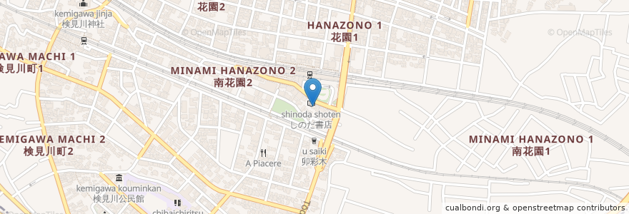 Mapa de ubicacion de 南花園歯科 en Japan, Präfektur Chiba, 千葉市, 花見川区.