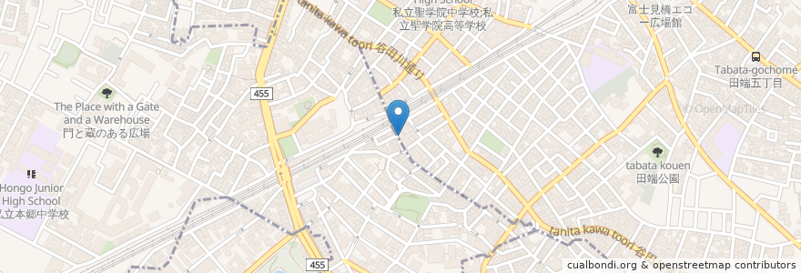 Mapa de ubicacion de たち飲み きんらん en 일본, 도쿄도, 北区.