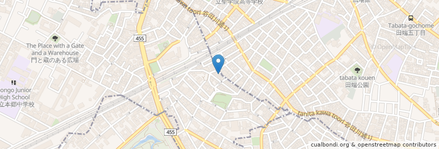 Mapa de ubicacion de 備長扇屋 en Giappone, Tokyo, 北区.