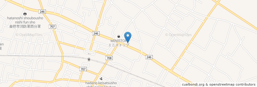 Mapa de ubicacion de 恵比寿 en 日本, 神奈川縣, 秦野市.