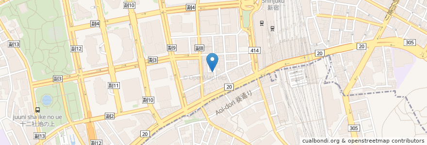 Mapa de ubicacion de だるまのめ en Japon, Tokyo, Shinjuku.