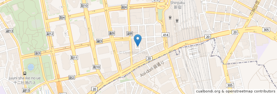 Mapa de ubicacion de TOKU-ICHI en Japan, Tokyo, Shinjuku.