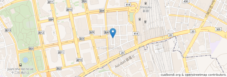 Mapa de ubicacion de はなの舞 en Giappone, Tokyo, Shinjuku.