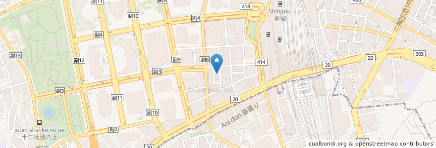 Mapa de ubicacion de 桂花ラーメン en 日本, 东京都/東京都, 新宿区/新宿區.