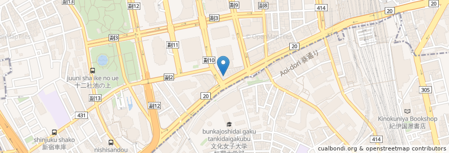Mapa de ubicacion de ウェル西新宿デンタルクリニック en 日本, 东京都/東京都, 新宿区/新宿區, 渋谷区.