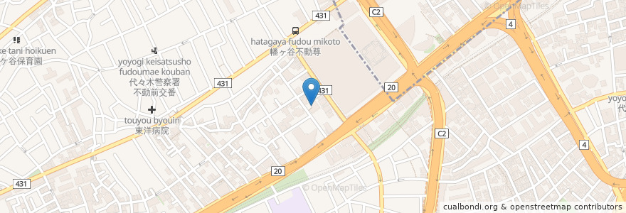 Mapa de ubicacion de あさわクリニック初台 en اليابان, 東京都, 渋谷区.