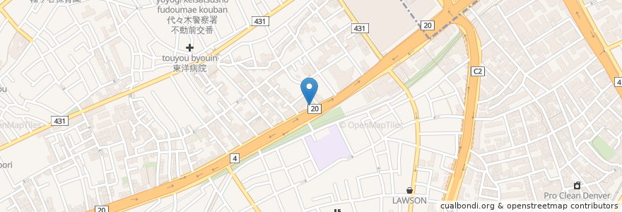 Mapa de ubicacion de めん屋 桔梗 en Japan, 東京都, 渋谷区.