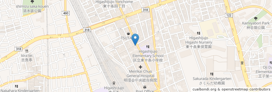 Mapa de ubicacion de すき家 en Япония, Токио, Кита.