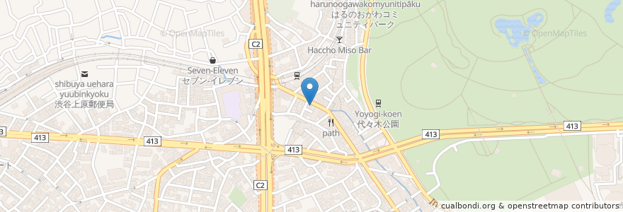 Mapa de ubicacion de 天丼 てんや en Jepun, 東京都, 渋谷区.