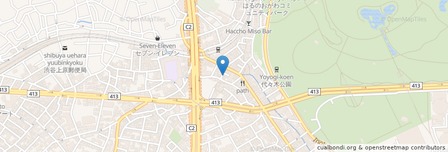 Mapa de ubicacion de 郷土料理 熊吉 en Japón, Tokio, Shibuya.