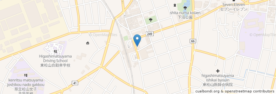 Mapa de ubicacion de 三菱UFJ銀行 en 일본, 사이타마현, 東松山市.