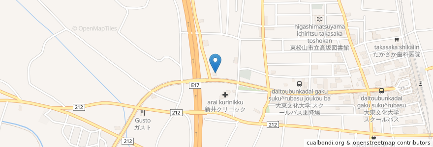 Mapa de ubicacion de モンプレジール en Japan, Saitama Prefecture, Higashimatsuyama.