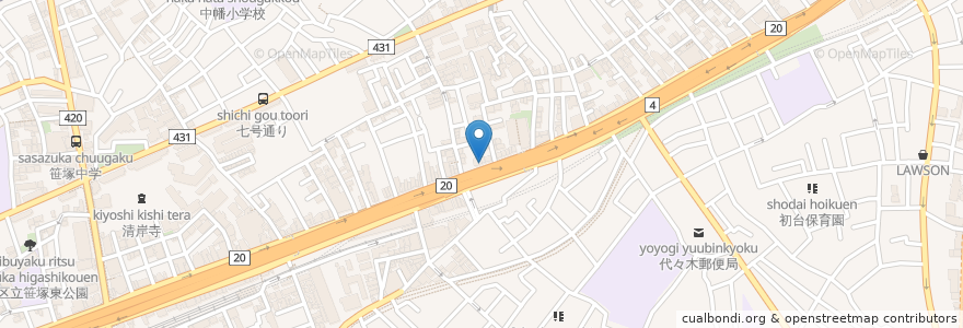 Mapa de ubicacion de CAVALIERI en 日本, 东京都/東京都, 渋谷区.