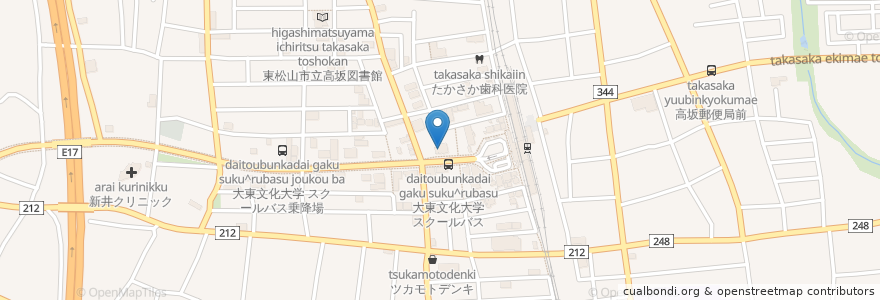 Mapa de ubicacion de JA埼玉中央 en Japan, Saitama Prefecture, Higashimatsuyama.