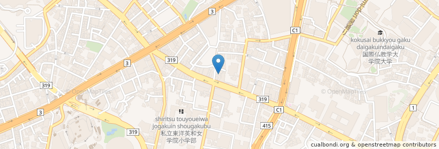 Mapa de ubicacion de Wall Street Bar en اليابان, 東京都, 港区.