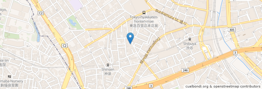 Mapa de ubicacion de Club Harlem en Japonya, 東京都, 渋谷区.
