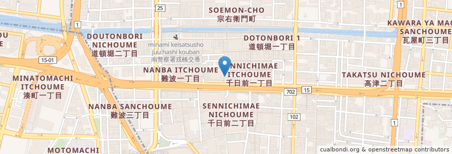 Mapa de ubicacion de 鶴橋アジヨシ en 日本, 大阪府, 大阪市, 中央区.