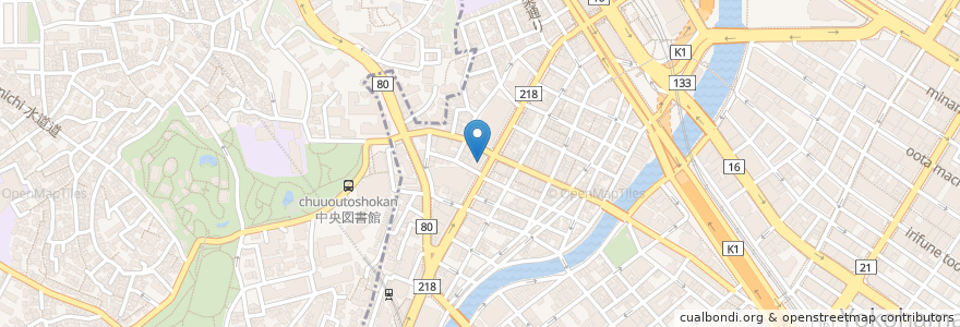 Mapa de ubicacion de ブッチャーズグリル en Japan, Präfektur Kanagawa, Yokohama, 中区, 西区.