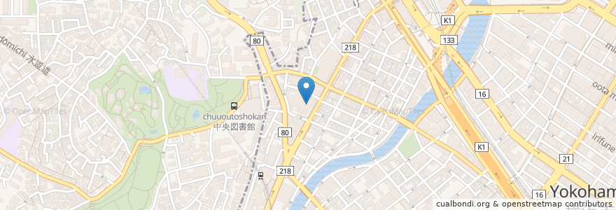 Mapa de ubicacion de JRA WINS en 일본, 가나가와현, 요코하마시, 中区, 西区.