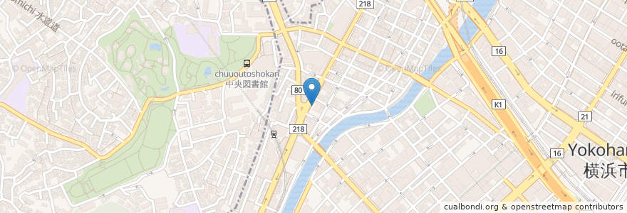 Mapa de ubicacion de 日の出町時間貸駐車場 en Japan, Kanagawa Prefecture, Yokohama, Naka Ward, Nishi Ward.
