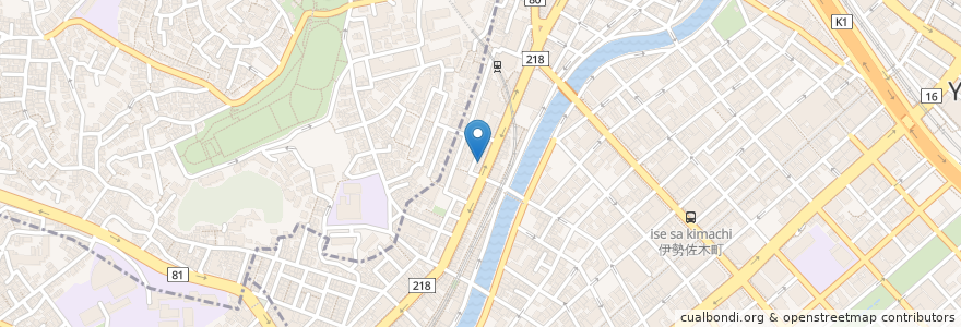 Mapa de ubicacion de 横浜長浜ラーメン たつ屋 en Jepun, 神奈川県, 横浜市, 中区.