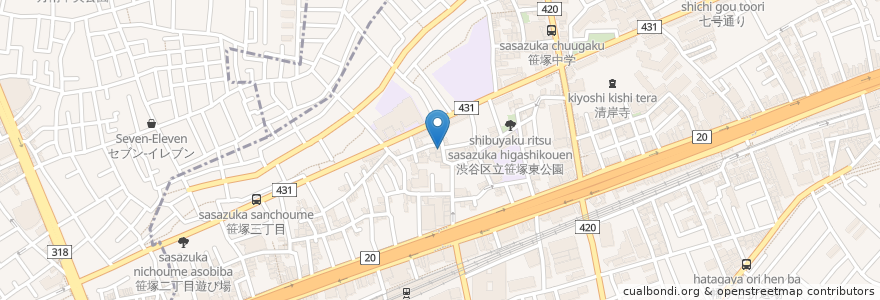 Mapa de ubicacion de 十号いこいの場 en 日本, 东京都/東京都, 渋谷区.