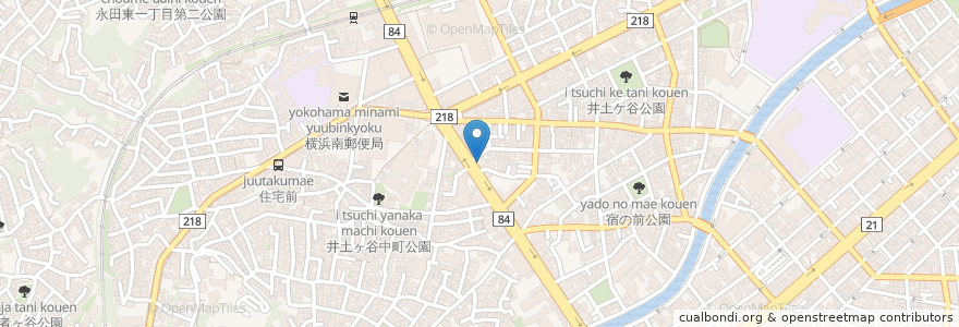 Mapa de ubicacion de 三浦藤沢信用金庫 en 일본, 가나가와현, 요코하마시, 南区.