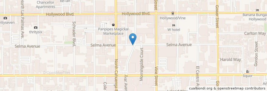 Mapa de ubicacion de Hollywood Farmers Market en الولايات المتّحدة الأمريكيّة, كاليفورنيا, مقاطعة لوس أنجلس, لوس أنجلس.