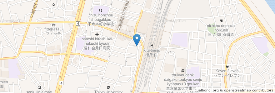 Mapa de ubicacion de 三菱東京UFJ銀行 ATMコーナー en اليابان, 東京都, 足立区.