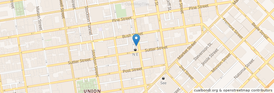 Mapa de ubicacion de Murphy's en Stati Uniti D'America, California, San Francisco, San Francisco.