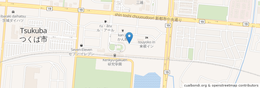 Mapa de ubicacion de 明光義塾 en Japón, Prefectura De Ibaraki, つくば市.