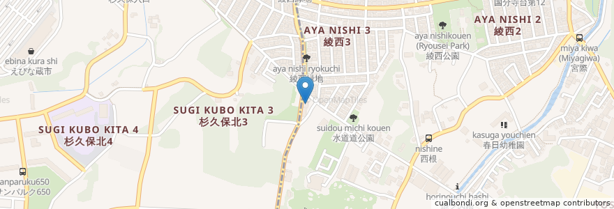 Mapa de ubicacion de 柴垣歯科医院 en ژاپن, 神奈川県, 綾瀬市.