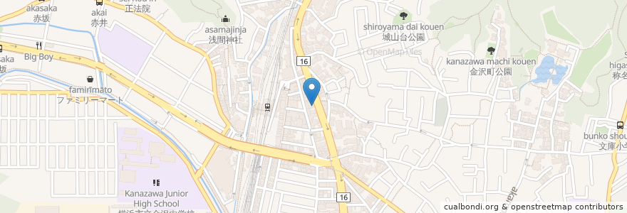 Mapa de ubicacion de いそがい眼科 en 일본, 가나가와현, 요코하마시, 金沢区.