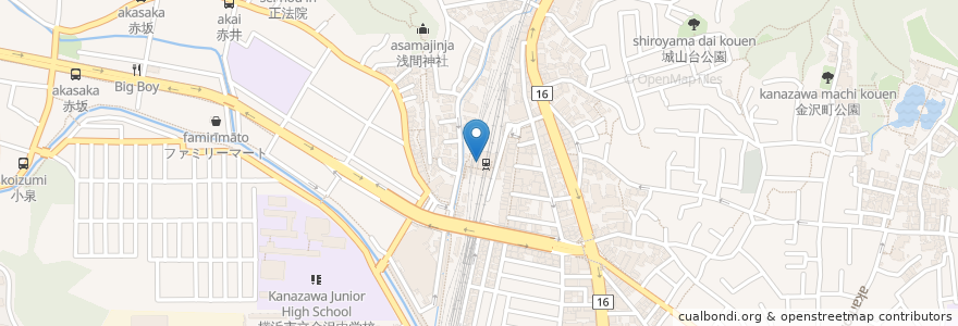 Mapa de ubicacion de えきのめんや en ژاپن, 神奈川県, 横浜市, 金沢区.