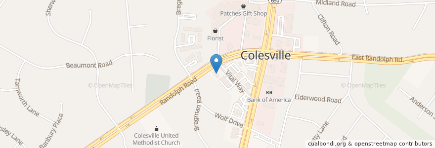 Mapa de ubicacion de Marymount Animal Hospital en 미국, 메릴랜드, Montgomery County, Colesville.