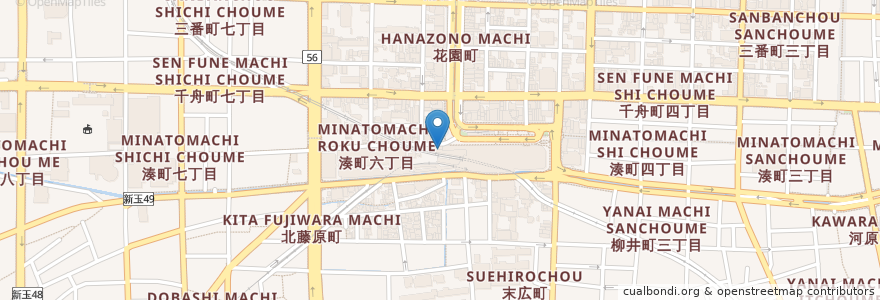 Mapa de ubicacion de 松山湊町郵便局 en ژاپن, 愛媛県, 松山市.