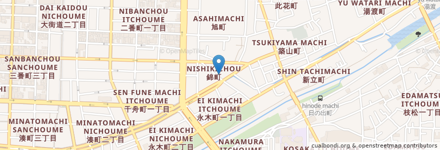 Mapa de ubicacion de 松山唐人町郵便局 en 일본, 에히메현, 松山市.