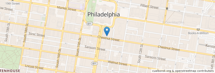 Mapa de ubicacion de Fratelli's en 미국, 펜실베이니아, Philadelphia County, 필라델피아.