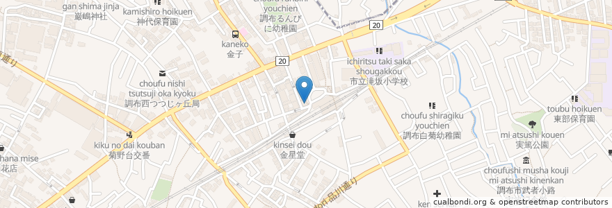 Mapa de ubicacion de ドトール en Japan, 東京都, 調布市.