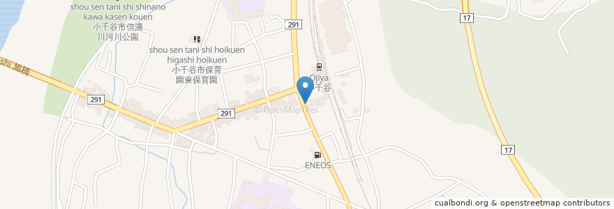 Mapa de ubicacion de おおきに en Jepun, 新潟県, 小千谷市.
