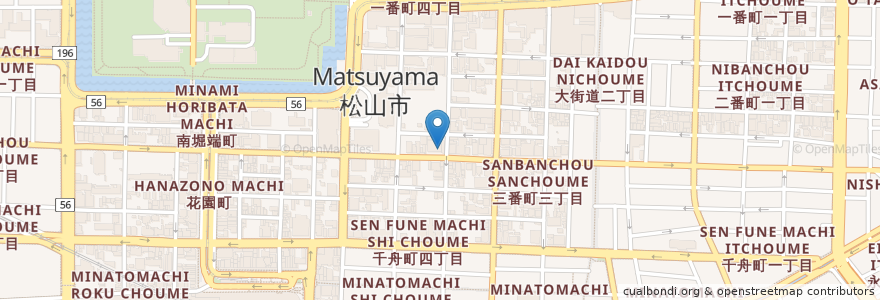 Mapa de ubicacion de 三井住友信託銀行 松山支店 en Japan, 愛媛県, 松山市.