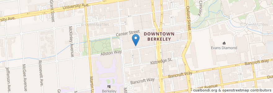 Mapa de ubicacion de Lox Stock & Bagel en Verenigde Staten, Californië, Alameda County, Berkeley.