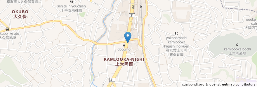 Mapa de ubicacion de 焼鳥 じらい屋 en Япония, Канагава, Йокогама, Конан.