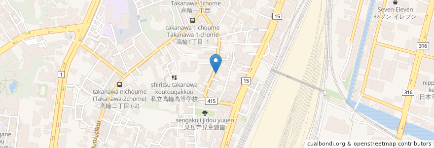 Mapa de ubicacion de 樫の木 en Japón, Tokio, Minato.