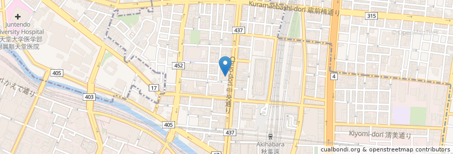 Mapa de ubicacion de ミスタードーナツ en Japonya, 東京都, 千代田区.