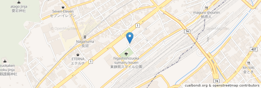 Mapa de ubicacion de 法幢寺 en Japan, 静岡県, 静岡市, 葵区, 駿河区.