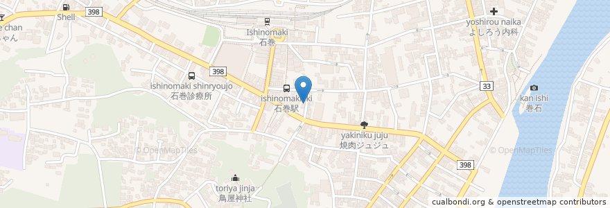 Mapa de ubicacion de 日和キッチン en Jepun, 宮城県, 石巻市.