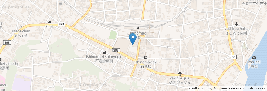 Mapa de ubicacion de いろはにほへと en Jepun, 宮城県, 石巻市.