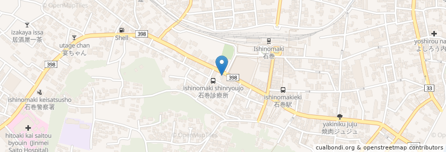 Mapa de ubicacion de Kanomataya en Japon, Préfecture De Miyagi, Ishinomaki.